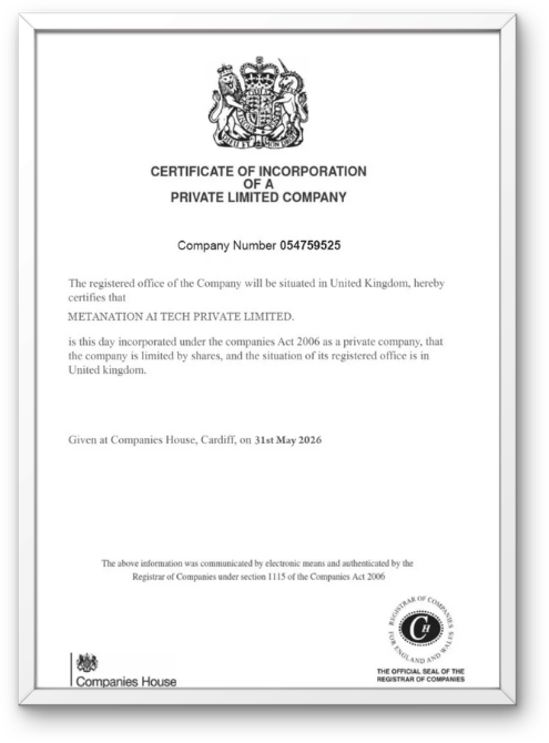 Corporation Certificate
